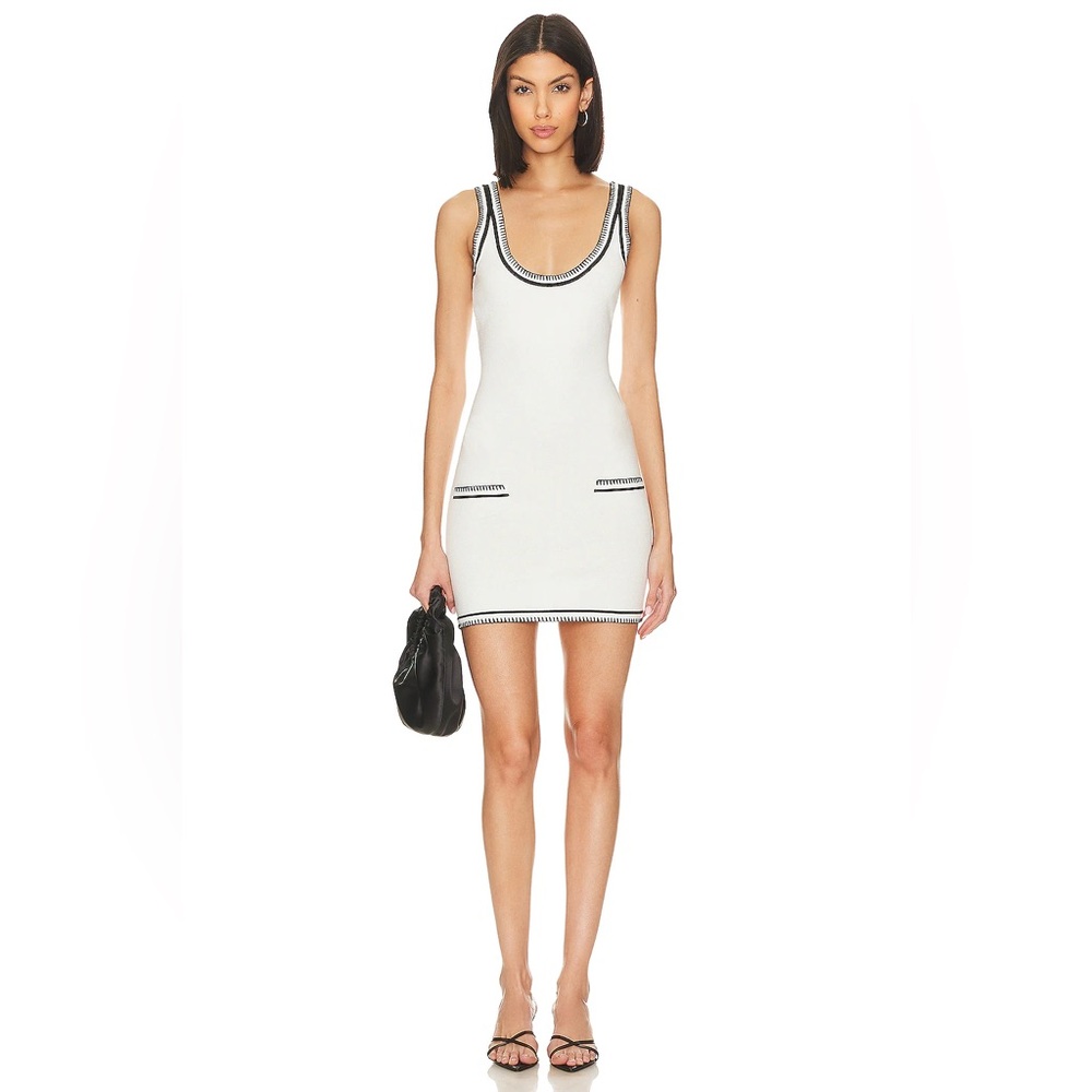 SNYDS. Beverly Mini Knit Dress in White